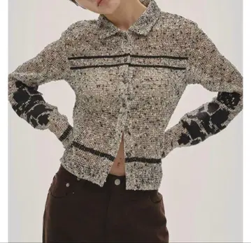 todayful Embroidery Mesh Shirts 미사용 새상품