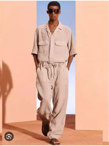 ZARA SRPLS 린넨 오버롤 LNN JMPST