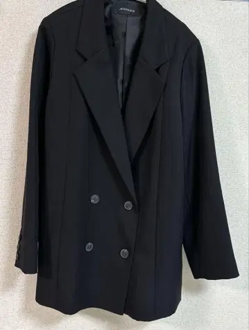 JEANASIS 세트 인 테일러 더블 자켓 블랙
