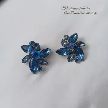 USA vintage 60s judy lee 블루 마키스 귀찌
