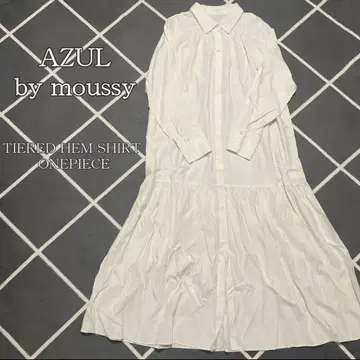 [ 새상품급 ] AZUL by moussy 티어드 셔츠 원피스