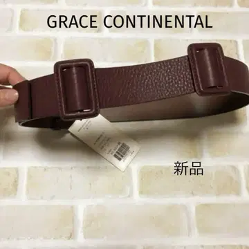 새상품! 그레이스 콘티넨탈 천연 가죽 더블 버클 벨트