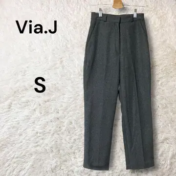 CANAL JEAN via j 슬랙스 테이퍼드 팬츠 가을/겨울 그레이 S