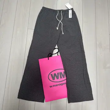 w.management 와이드 팬츠 체크