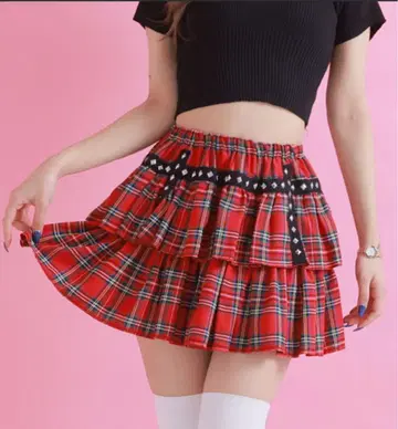 Diable baiser 체크 무늬 캉캉 스커트 s 사이즈