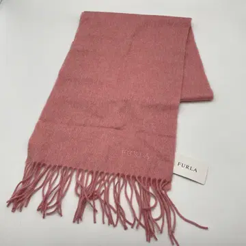 미사용 FURLA 훌라 머플러 캐시미어 100% 핑크