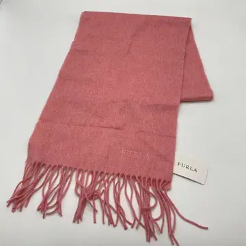 미사용 FURLA 훌라 머플러 캐시미어 100% 핑크