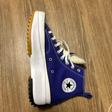 한국 한정판 CONVERSE 퍼플 하이컷 통굽 스니커즈