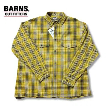 BARNS OUTFITTERS 새틴 파나마 셔츠 XL