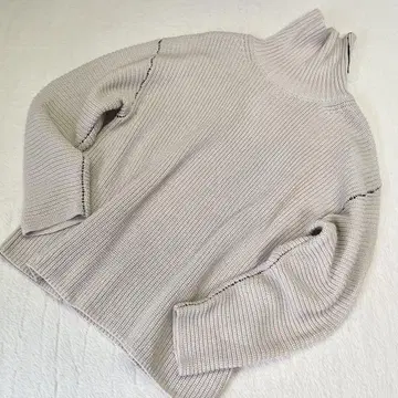 [ monky time ] 유나이티드 애로우즈 터틀 니트 아이보리 XL