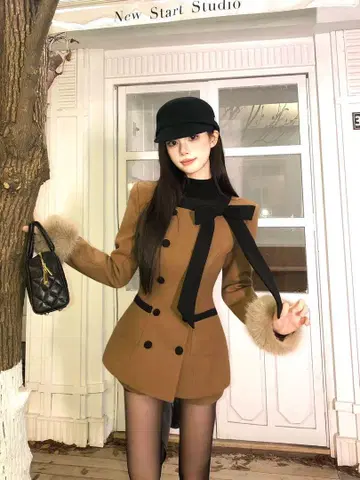 미니 기장 코트 가을/겨울 원포인트로 모임이나 데이트에 최적