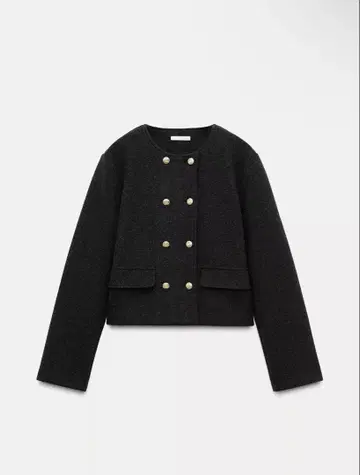 ZARA 버튼 크로스 자켓 M