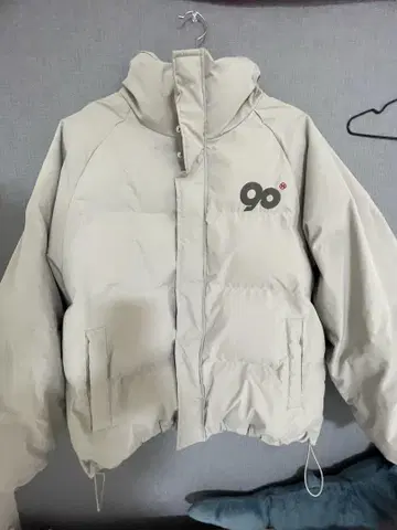 9090 Logo Rich Puffer Jacket Charcoal