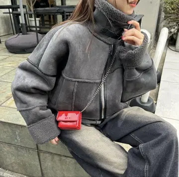 후즈후 갤러리 리메이크 라이크 숏 무스탕 자켓