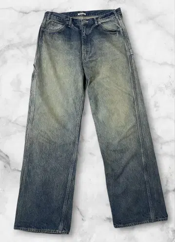 SELVEDGE FADED HEAVY DENIM PAINTER PANTS