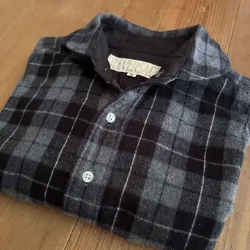 [ HAVERSACK ] 플란넬 셔츠 S 라운드 칼라 USED 체크 무늬