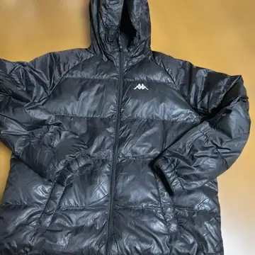 Kappa 후드 부착 블랙 다운 자켓
