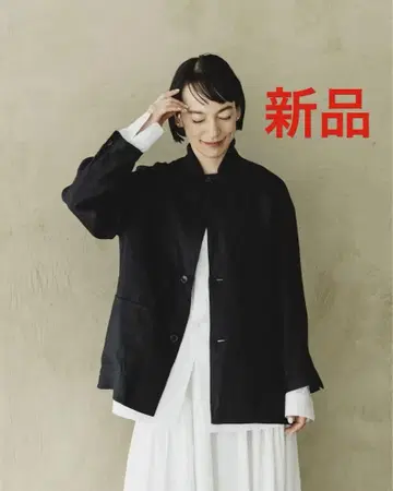 [새상품] 카구레 x 북유럽, 쿠라시도구텐 프렌치 린넨 테일러드 자켓