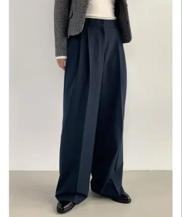 didot. showroom 로우라이즈 투 턱 와이드 슬랙스