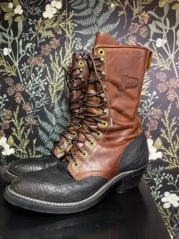 저스틴 레이스업 부츠