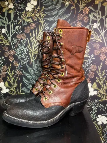 저스틴 레이스업 부츠