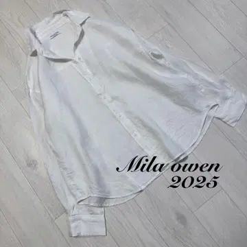 Mila owen 프렌치 린넨 오버 사이즈 셔츠