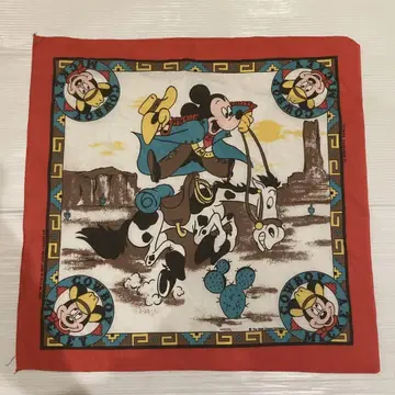 NOS 80s 미키 vintage 반다나 빈티지 USA제