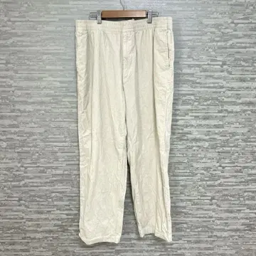 유니클로 코듀로이 팬츠 XL 베이지 와이드 실루엣 아이보리