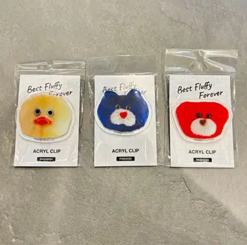mojojojo 페이스 아크릴 클립 3개 세트