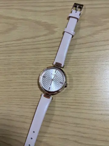 FURLA 아날로그 손목시계 핑크 골드 WW00018004L3