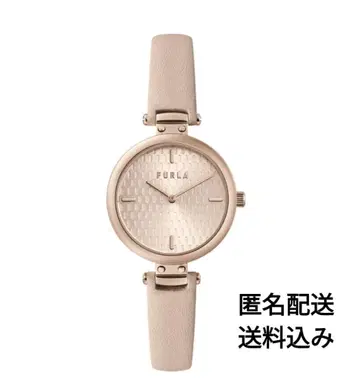 FURLA 아날로그 손목시계 핑크 골드 WW00018004L3
