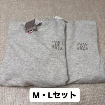 시마무라 choco 자수 트레이닝복 크림 M L 세트