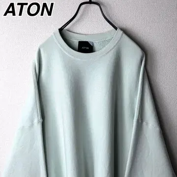 ATON 짧은 기장 오버 사이즈 빅 실루엣 맨투맨 트레이닝복 에이톤