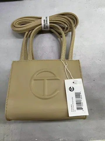 Telfar 베이지 로고 쇼핑백 숄더백