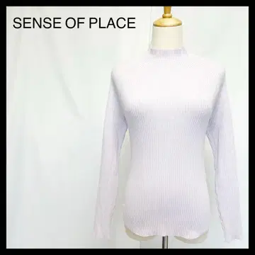 SENSE OF PLACE 센스 오브 플레이스 리브 티셔츠 긴팔 퍼플