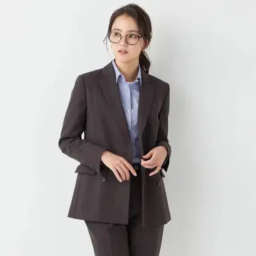 다크 브라운 더블 브레스트 셋업