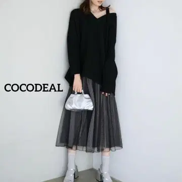 새상품급!! COCODEAL 빅 니트 x 튤 원피스 세트