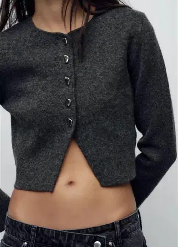 ZARA 크롭 기장 가디건
