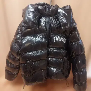 godsavage 블랙 다운 자켓 M