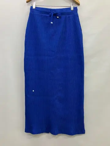 차오패닉 티피 깔끔한 실루엣 리브 스커트 파랑 뒷 슬릿 M