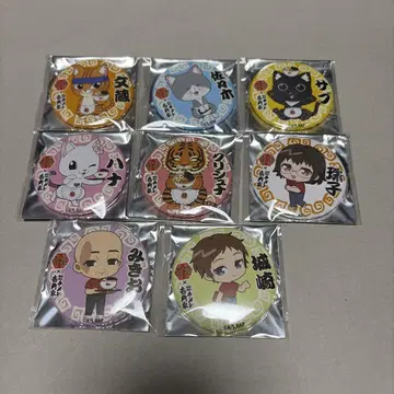 라면 빨간 고양이 이치가쿠야 콜라보 캔뱃지 컴프 세트