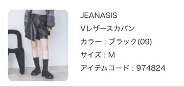 JEANASIS V 가죽 치마바지