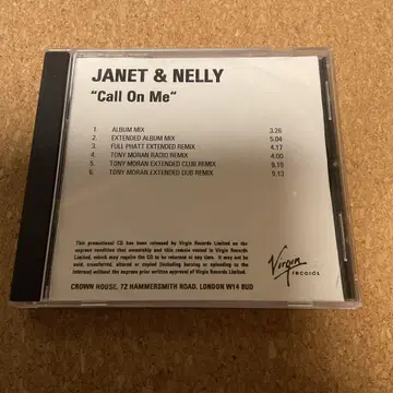 Janet & Nelly Call On Me 프로모션 CDR