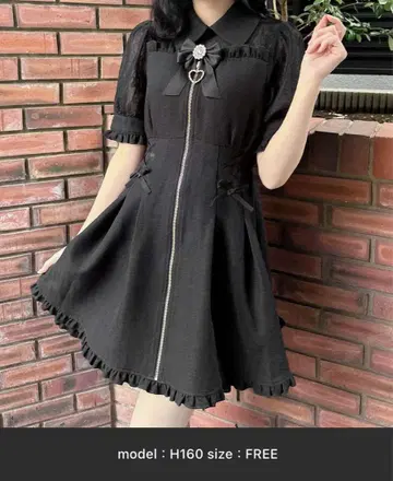 ROJITA 원피스 프릴 블랙