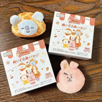 BT21 인형 배지 훼미리마트 한정판 COOKY KOYA