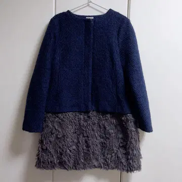 flower 2way 노카라 코트/자켓