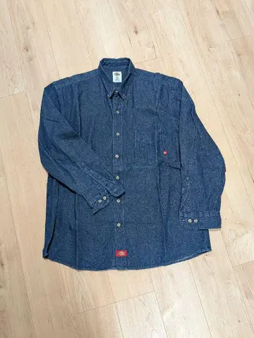Dickies 데님 버튼 다운 셔츠 빅 사이즈