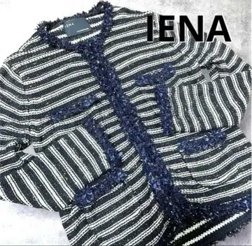 가격 협상 IENA 노카라 자켓 트위드 가디건 포멀