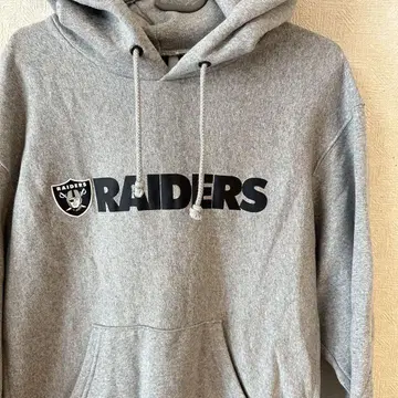 레이더스 RAIDERS 로고 그레이 후드티 M GU 콜라보