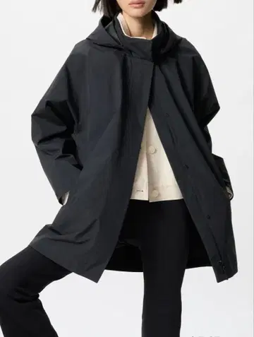 UNIQLO 블록 테크 하프 코트